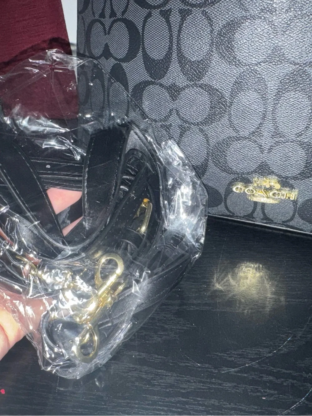 Coach black signature